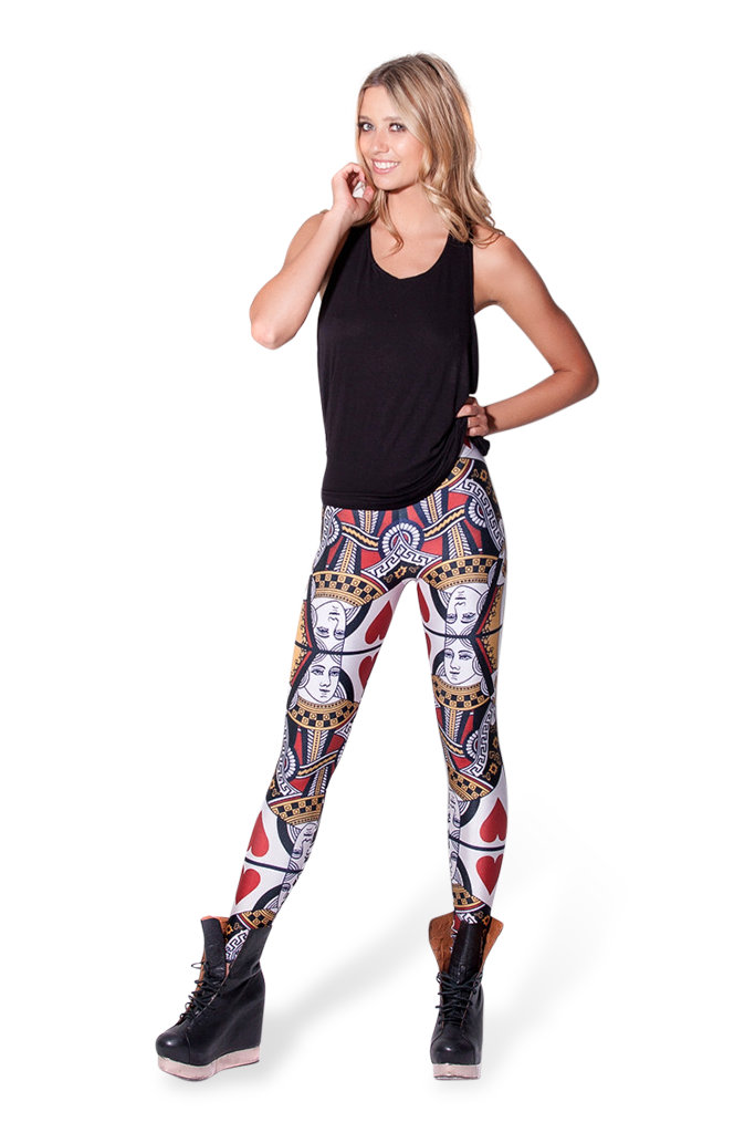 F33075  QUEEN OF HEARTS LEGGINGS